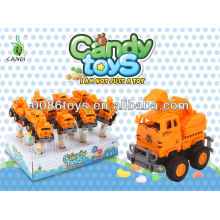 Puxar para trás caminhões de construção brinquedos doces